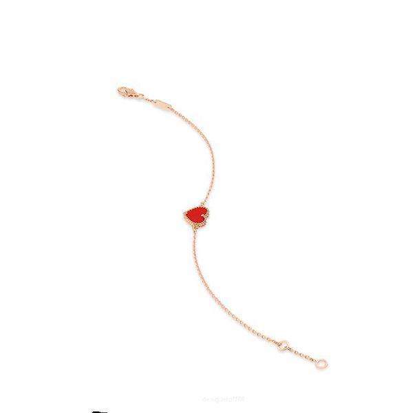 Braccialetti con ciondoli bracciale cuore trifoglio fortunato marca lettera-V cleef tennis catena bracciali con ciondoli gioielli da uomo per donna festa regali di Natale regalo oro rosa