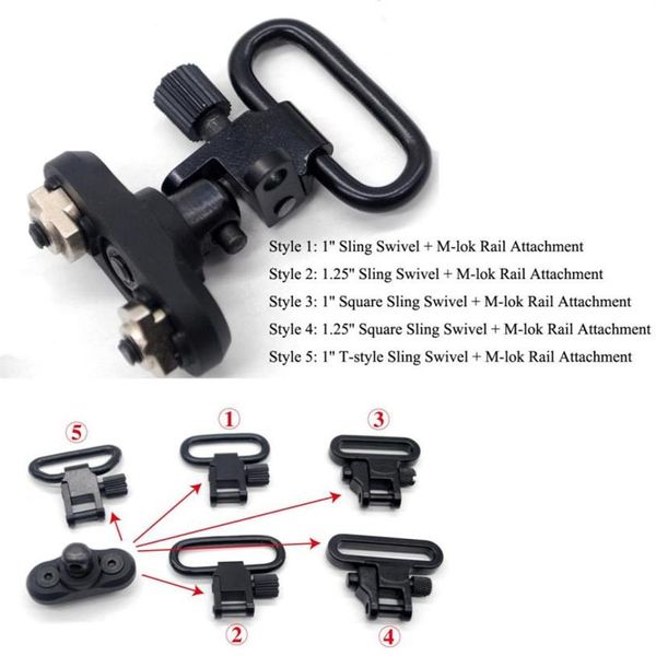 5 estilos preto 1039039 125039039 QD Sling Quick Detach Swivel Mlok Rail Attachment Set para Mlok Handguard Rail 6378918228V