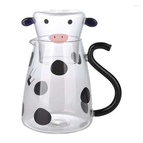 Tazze Set di bicchieri Cartoon One Pot Cup 550ml Latte Teiera Forno a microonde Disponibile