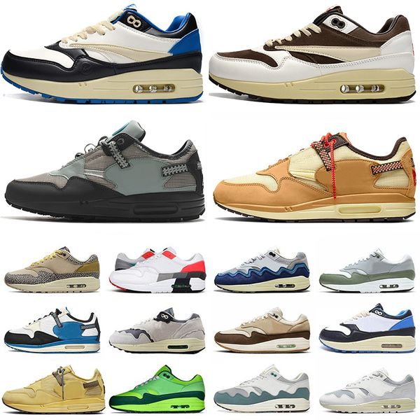 Sapatos de corrida masculinos femininos de alta qualidade Maxs Patta 1 87 Wheat Baroque Brown Saturn Gold Kasina Won Ang Gray Oregon Waves Trainers Blueprint Sneakers Sports Shoes