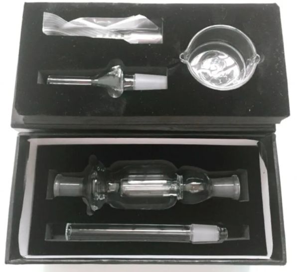 Nektar-Sammler-Set, Glas-Nektar-Sammelspitzen mit Titan und Nagel-Dabber-Schale, Kuppellose Verbindung, 14 mm, 18 mm