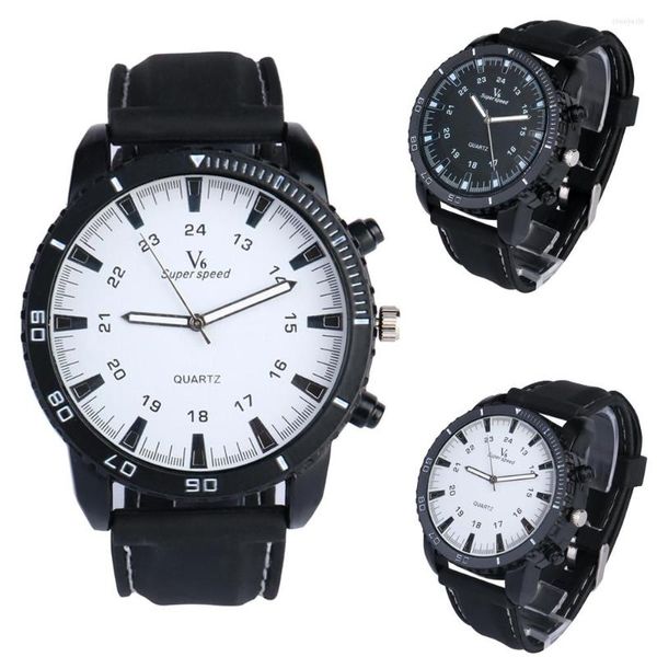 Armbanduhren Luxus Outdoor Sport V6 Uhr Militär Silikon Quarz Herren Klassische Mode Armbanduhren Für Männer Saat