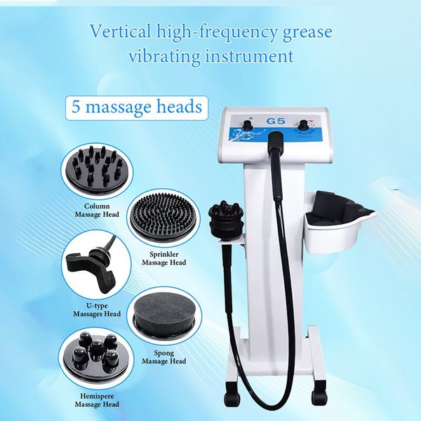 Instrumentos massageador vibratório de queima de gordura vertical 5 cabeças redução de celulite corporal de alta frequência g5 máquina de massagem de vibração de corpo inteiro