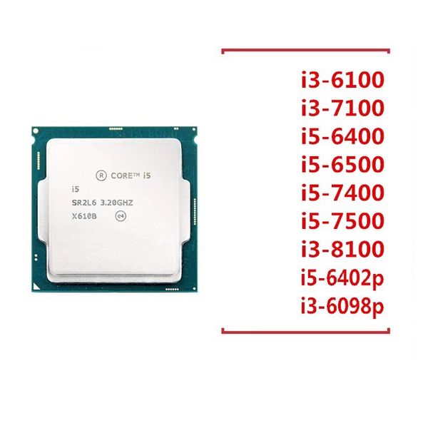 I3-6100 I3-7100 I5-6400 I5-6500 I5-7400 I5-7500 I3-8100 I5-6402P I3-6098P COMPUTER CPU CPU CHIP CHIP Test di qualità