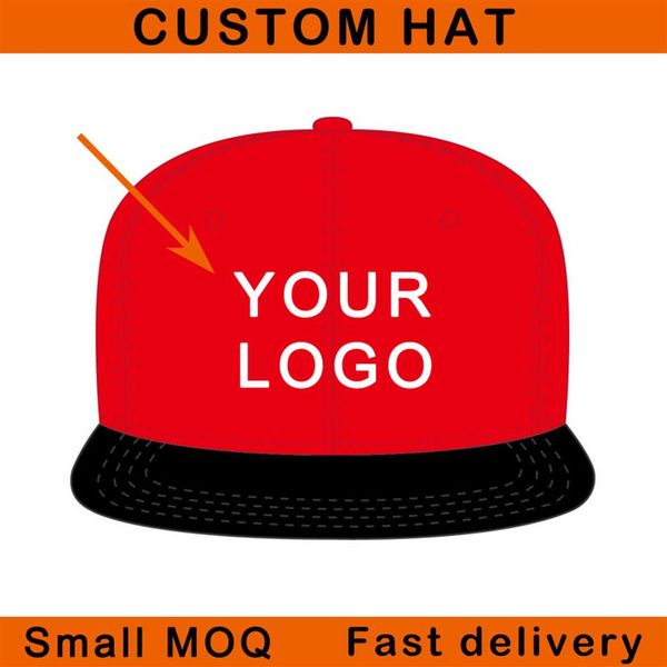 Пользовательская бейсбольная шляпа маленький MOQ Заказ Flat Brim Full Closted Closted 3D модная вышивка.