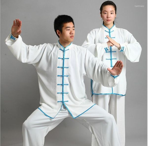 Ethnische Kleidung TaiChi-Uniform Traditionelle chinesische langärmelige Wushu-Männer KungFu-Anzuguniformen Tai Chi