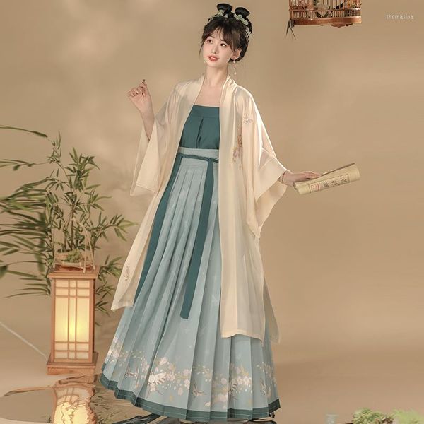 Abbigliamento etnico Donna Cinese tradizionale asiatica Hanfu Folk Dance Party Costume Oriental Fairy Princess Shooting Performance Outfit