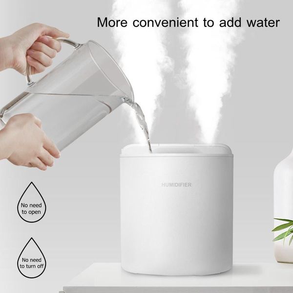 Geräte USB-Ultraschall-Luftbefeuchter Dual-Düse Wassernebelmaschine Fogger 1L Aroma-Diffusor für ätherische Öle mit großer Kapazität für das Home Office