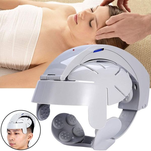 Kopfmassagegerät, elektrisches Massagegerät, multifunktional, Vibration, Akupunkturpunkte für die Kopfhaut, Kneten, tragbarer Helm 230613