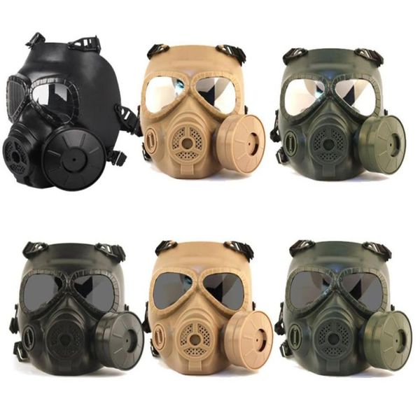 Маска Tactical PC Mask Airsoft Paintball Стреляющая поверхность защита лица полная поверхность с воздушной фильтрацией Fan3063351274U