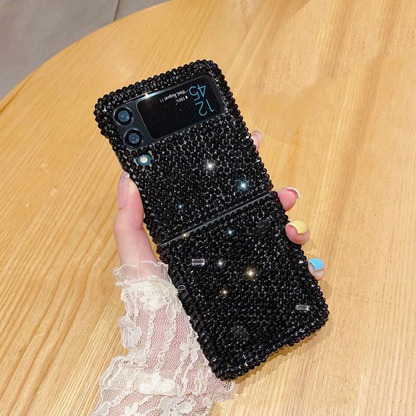 Bling Rhinestones Designer Diamonds Case cellulari per maschile Samsung Galaxy Z Flip 1 2 3 4 Fold 5G Crystal Glitter scintillio Cover mobile Covers