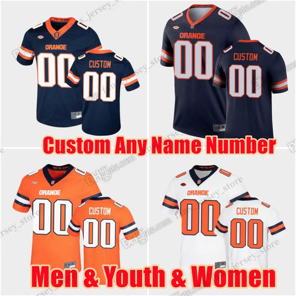 Benutzerdefinierte S-6XL Syracuse Orange College-Football-Trikots Ethan Stangle Justin Lamson Luke MacPhail JaCobian Morgan Garrett Shrader Dan Villari Trikot mit beliebiger Namensnummer