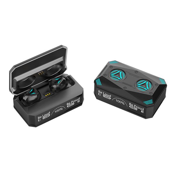 Esports Bluetooth-Kopfhörer, kabellose Ohrhörer, Mini-In-Ear, wasserdicht, IPX4, TWS-Gaming-Headset, 1200 mAh, super lange Akkulaufzeit, LED-Leistungsanzeige, Ladebox