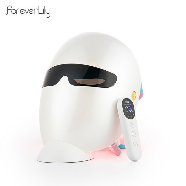 Dispositivos de cuidados faciais sem fio 7 cores LED máscara Pon Therapy rejuvenescimento da pele brilho anti-rugas tratamento facial Beatuy SPA Mask 230612