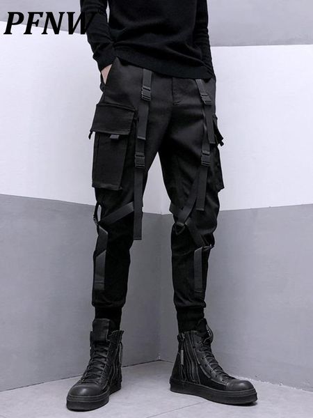 Hosen PFNW Gurting Patchwork Darkwear Cargo Hosen Mann Skinny Herbst Neue funktionale Windtechnologie Männliche Harem -Hosen 12A1810