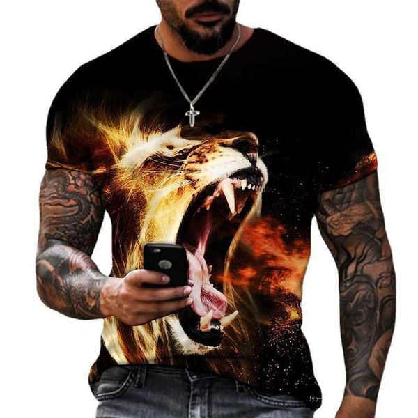 Tiger 3d Baskılı Erkekler Tişört Yaz Moda Trendi Cehennem Melekler Tişörtler Erkekler Tişörtü Markaları 2023 {Kategori}
