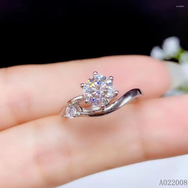 Кластерные кольца kjjeaxcmy fine jewelry 925 стерлингового серебряного серебряного инкрустации Diamond Ladies Ladies Degin