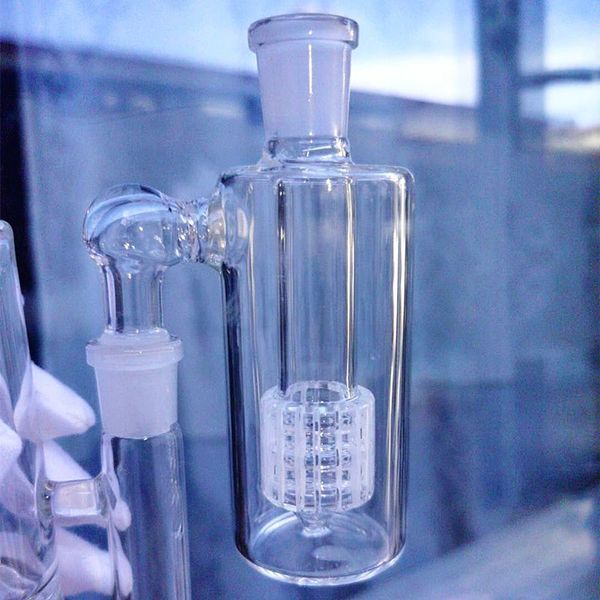 Catcher di cenere di vetro 14mm 18mm 4,5 pollici Mini narghilè Bong di vetro Catchers d'acqua Spessore trasparente Bubbler Ashcatcher 90 gradi