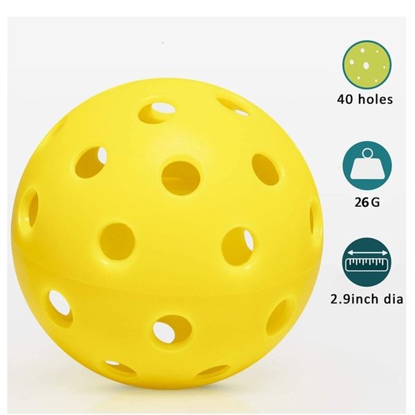 Raquetes de tênis bolas de pickleball ao ar livre 40 buracos para esportes de alta visibilidade óptica pickleballs USAPA treinamento padrão picklball 230613