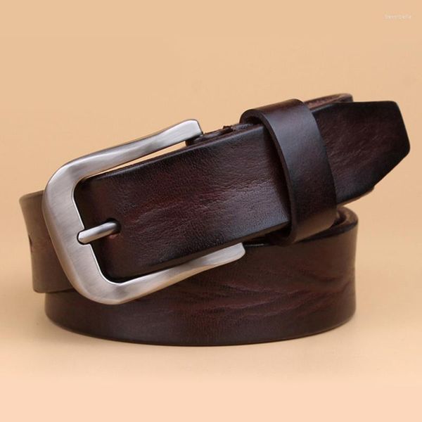 Ремины подлинное кожаное поясе роскошное кофе Brown Ceinture Red 2,8 см. Дизайнерские поясные женщины высококачественные полноценные полноценные ковры