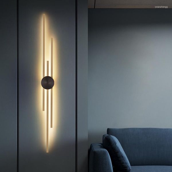 Duvar lambaları Siyah Sconce Modern Kristal Ayna Yatak Odası Ranza Işıkları Cam Sconces LED Işık Dış