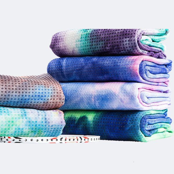 Yoga-Deckenmatte, Sport-Fitness-Handtuch, Tie-Dye-Decken, 183 cm, schnell trocknend, EasytoWash, saugfähiges Handtuch 230612