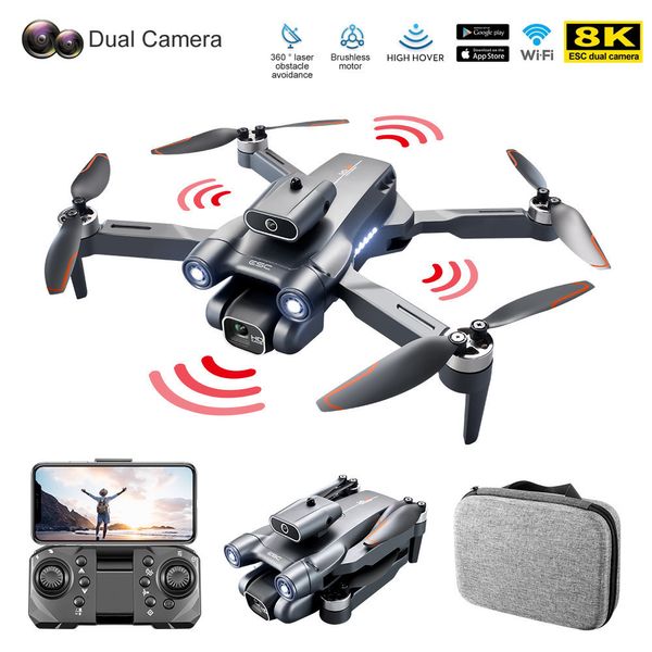 Intelligente Uav Telecomando professionale drone 4K HD 6K ESC fotocamera flusso ottico posizionamento evitamento ostacolo pieghevole quadcopter giocattolo regalo 230612