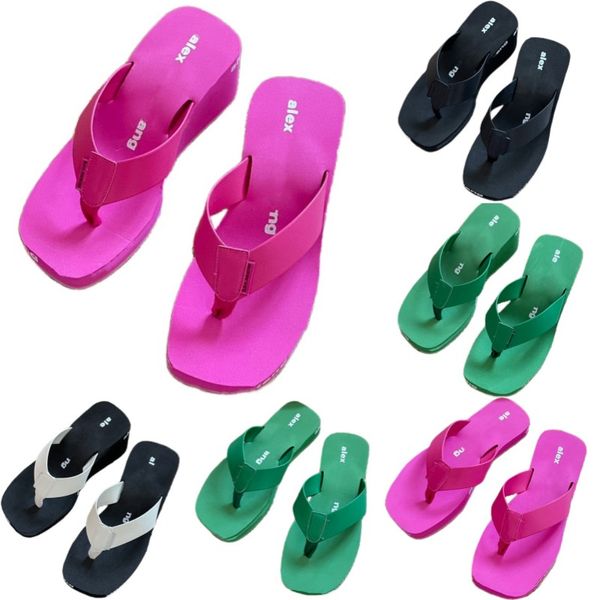 Top-Hausschuhe, Designer-Sandalen, modische Flip-Flops, schwarz, rosa, grün, Strandschuhe, Buchstabe, ultraleichte Slipsole, Outdoor-Schuhe, rutschfeste, bequeme, heiß verkaufte Damenschuhe