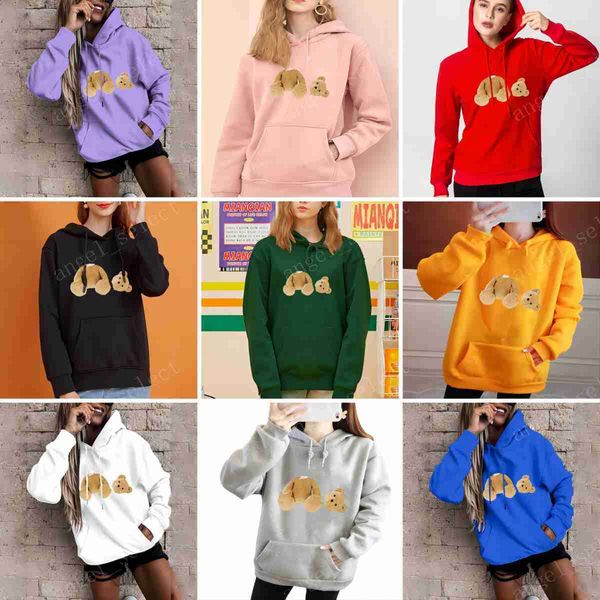 Herrendesigner Palms Angels Angels Hoodie Frühling und Herbst Männer -Frauen -Freiholzpalme Lose mittel langer Paar Langarm Engel Top End Bear Pullover VB