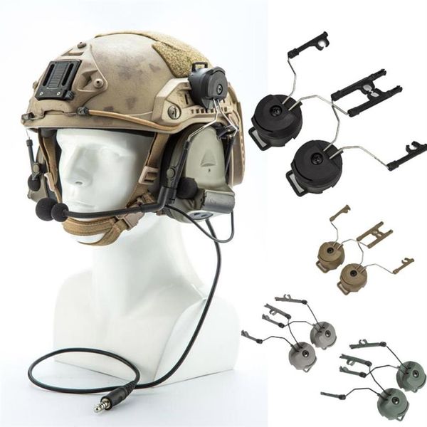 Outdoor Tactical FAST Helm Zubehör Seitenschiene ARC Headset Hängehalterung Adapter Airsoft Paintball Schießen6014527274v