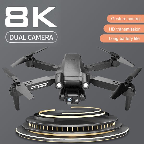 Intelligente Uav GT2 Mini Drohne 4K 1080P HD Kamera 24Ghz Wifi FPV Luftdruck Feste Höhe RC Faltbare Quadcopter Geschenke Spielzeug für Jungen 230612