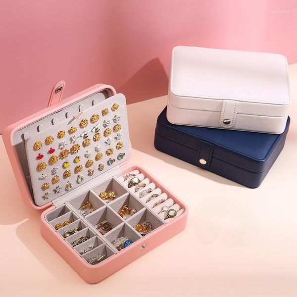 Schmuck Beutel Mode Mini Display Fall Ring Box Schrank Schrank Tragbare Organizer Reise Lagerung Joyeros Organizador De Joyas