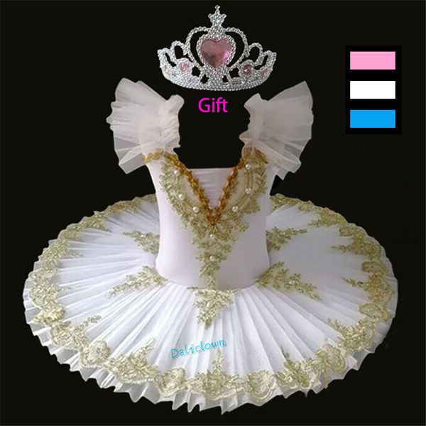 Dancewear Meninas Ballet Vestido Tutu Ginástica Collant Diamante Rosa Princesa Bailarina Festa de Aniversário Traje de Dança Criança Crianças 230612