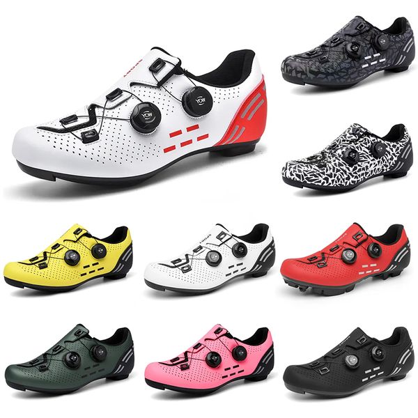 Fahrradschloss-Schuhe für Herren, Schwarz, Rot, Weiß, Grün, Grau, Gelb, Rosa, Herren-Trainer, Outdoor-Sport-Sneaker