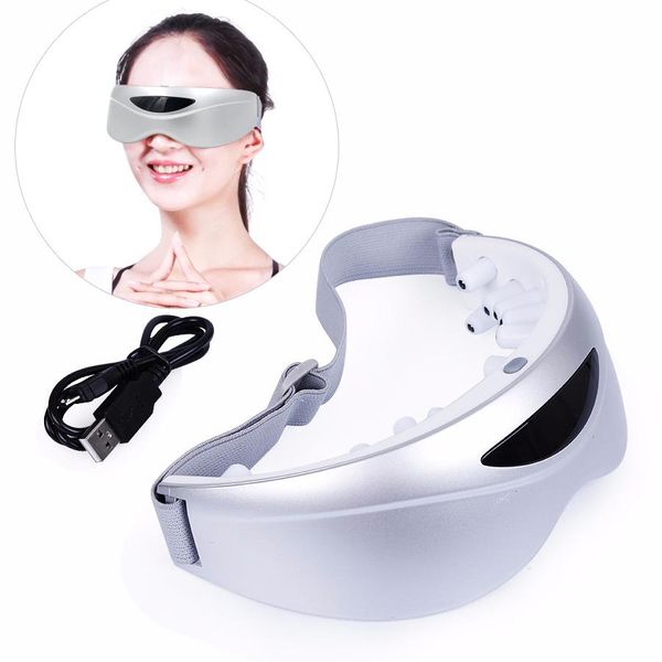 Massaggiatore 5 velocità 350ma vibrazione massaggiatore occhi maschera rilevamento gesti wireless ricarica USB cervello elettrico strumenti sanitari sollievo dallo stress