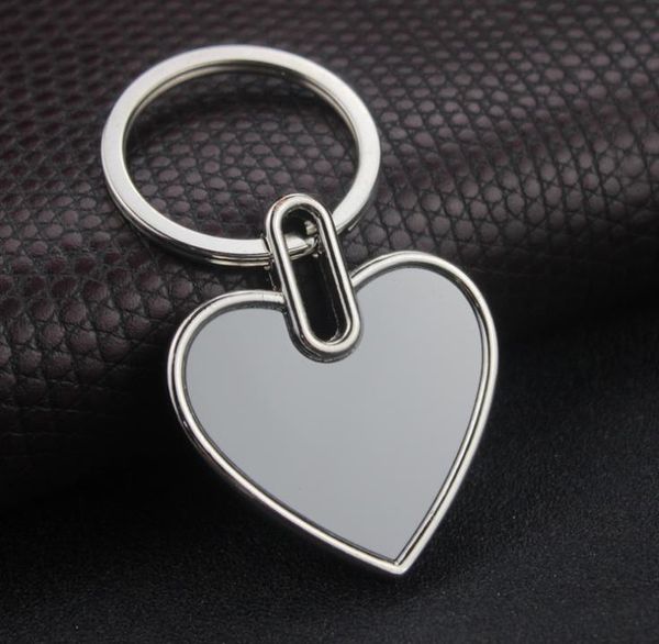 100 PCS Private Custom Fashion Logo Anti-lost card Keychains Heart Round Customized Keychain Hand laser Carved Car Keyring