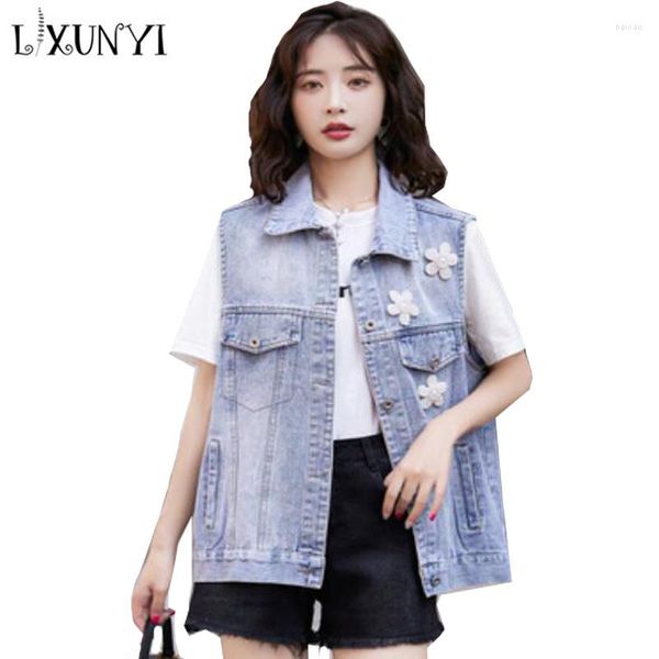 Женские жилеты Lxunyi Blue Womens for Women Summer 2023 г. Случай -модный страх.