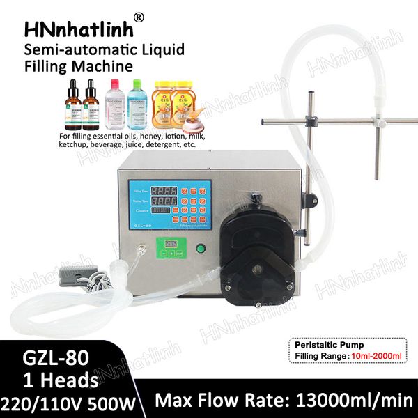 13000ml/min Semi-automática E-líquido Máquina de Enchimento de Cabeça Única Bomba Peristáltica Enchedor de Garrafas Detergente Água Suco Leite Empacotador