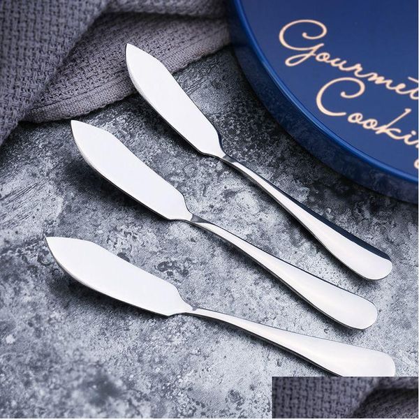 Utensili per formaggi Utensili in acciaio inossidabile Posate Coltello per burro Coltelli per crema Coltelli per marmellate da dessert Spalmatore per utensili per la colazione occidentale Taglierina Dbc Bh3490 Dhi9H