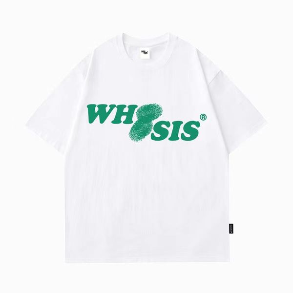 Whoosis camisetas masculinas camisetas masculinas de grife camisetas verão algodão puro estampado mangas curtas, série de nomes desconhecidos moda casal roupas de rua 23W