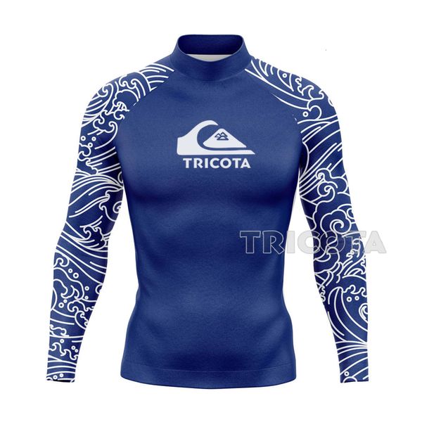 Wetsuits Drysuits Men Surfing Rashguard Shirts Manga Comprida Swimwear Tight Protection UV Sports Water Sports Swimming Floatsuit Diving Tops Boxing T-shirt 230612