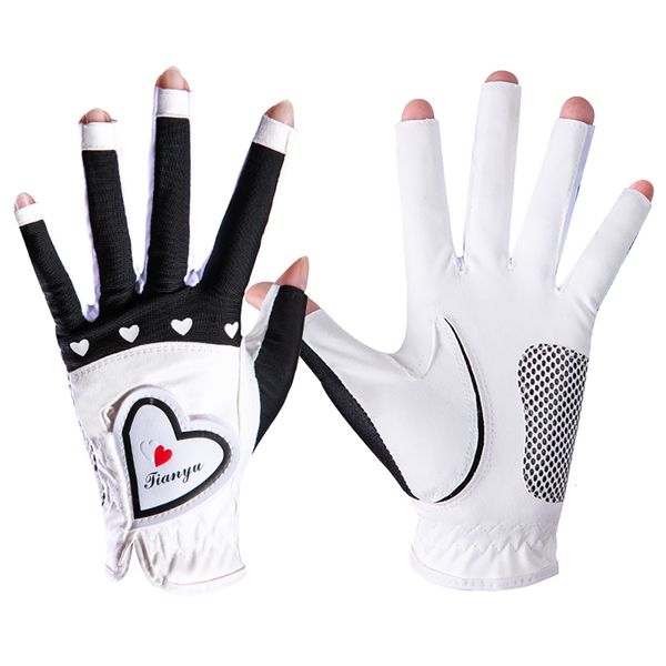 Radfahrenhandschuhe 1 Paar Golf Fingerlose Silikonpartikel Rutschfeste linke und rechte Hand atmungsaktiv für Frauen 230612