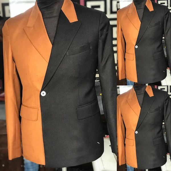 Erkekler Takımlı Erkekler Take One Piece Business Blazer Düğme Düğmesi Ceket Smokin Moda Düğün Damat Resmi Çalışma Partisi Nedensel Özel