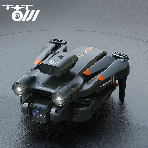 Intelligente Uav X39 Mini Drohne 4K HD Dual ESC Kamera Optischer Fluss Positionierung Hindernisvermeidung Faltbarer Quadcopter RC Dron Spielzeug Geschenke 230612