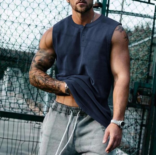 Canotte da uomo estive Moda cotone senza maniche Casual Top T-shirt da uomo Palestra Bodybuilding T-shirt di alta qualità Plus Size 6XL