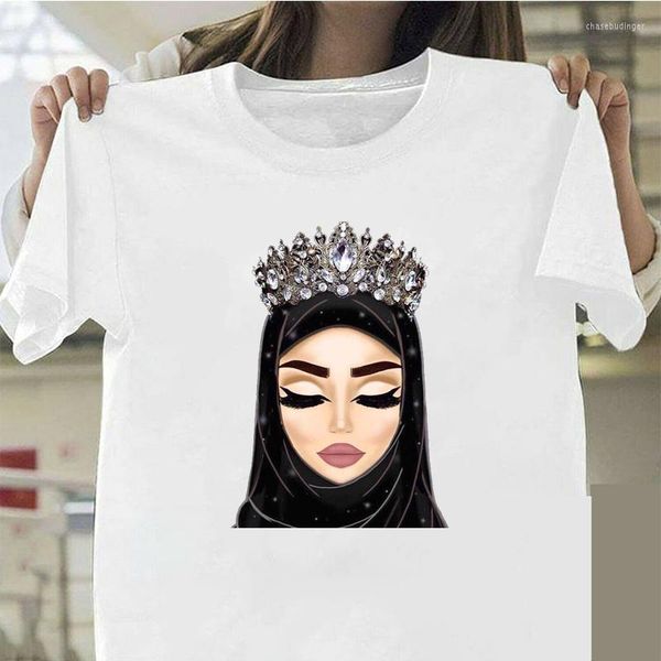 Magliette da donna Luxury Woman In Hijab Face Musulmano islamico Grils Eyes Camicia Harajuk Top T-shirt Estetica Moda Donna Tee Maglietta sexy