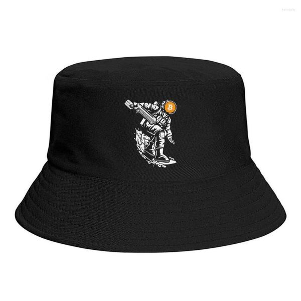 Boinas Astronauta Chapéus Pescador Clássicos Homens Mulheres Cool Criptomoeda Arte Verão Chapéu Balde Decorativo Gorros Panamá Presente