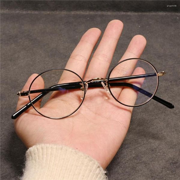 Солнцезащитные очки Rockjoy маленькие узкие круглые очки для чтения мужчины женщины против синего света 0 100 125 150 175 200 200 -золотые очки рамы мужчин