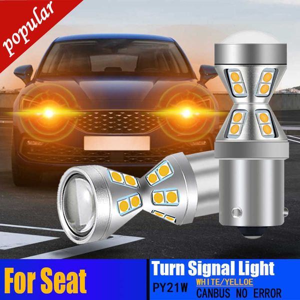 Novo 2X LED Turn Signal Lights Canbus PY21W BAU15S Para Seat Leon 1M 1P Altea XL Arona Exeo 3R Toledo 4 Ibiza MK2 MK3 MK4 MK5 Alhambra