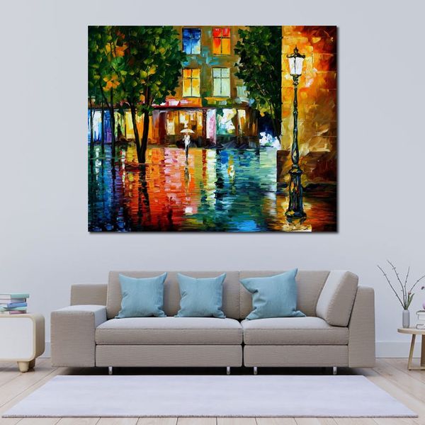 Абстрактная пейзаж Canvas Art Decor Decor City Magic Magice Made Painting Modern Modern